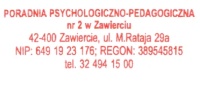 Oferta Poradni Psychologiczno- Pedagogicznej